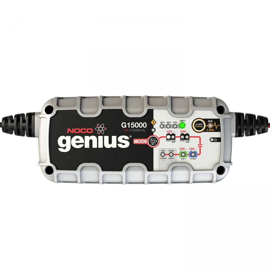 NOCO Genius G15000 12V/24V 15Amp Pro Series UltraSafe Smart Battery Charger